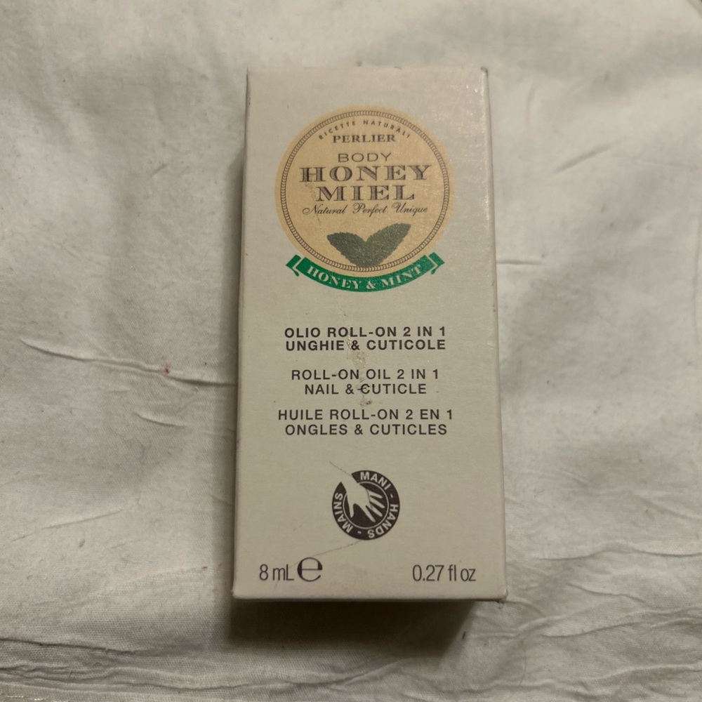 Perlier Honey Mint Roll-On Oil 2 in 1 nail cuticle moisturizer & promotes growth